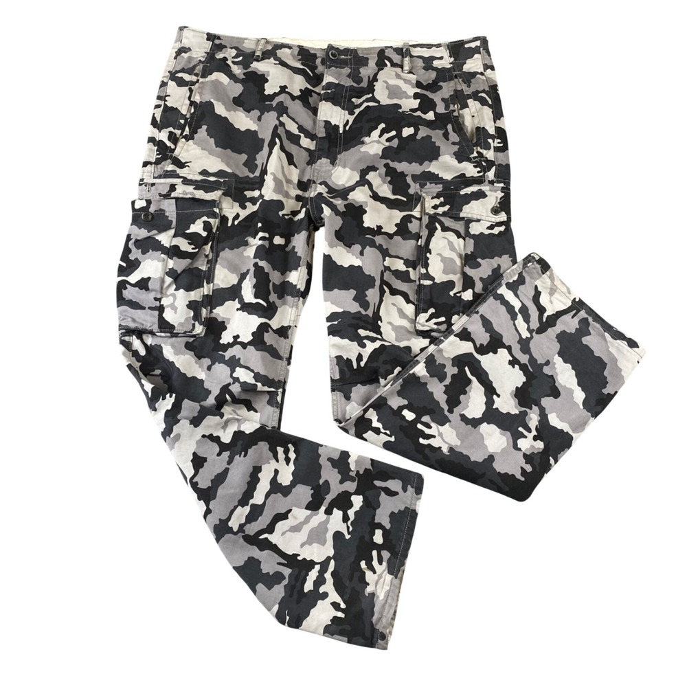 Levis 12462 0019 Cargo Pants Mens 38x32 Gray Black Camo 100 Cotton